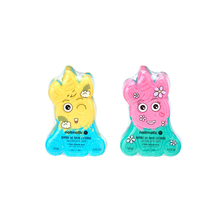 Bombe de bain Licorne Rose / Bleu - Nailmatic