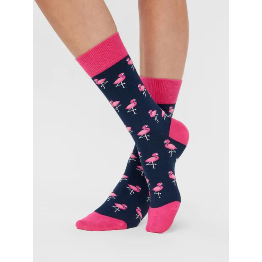 Chaussettes rigolotes Flamants roses amoureux Chaussettes rigolotes Flamants roses amoureux