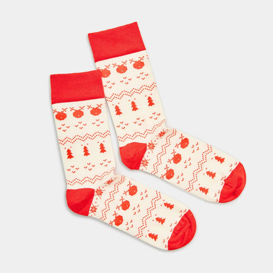 Chaussettes Cozy Xmas White - Natural vibes