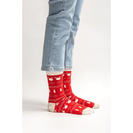 Chaussettes Cozy Xmas Red - Natural vibes