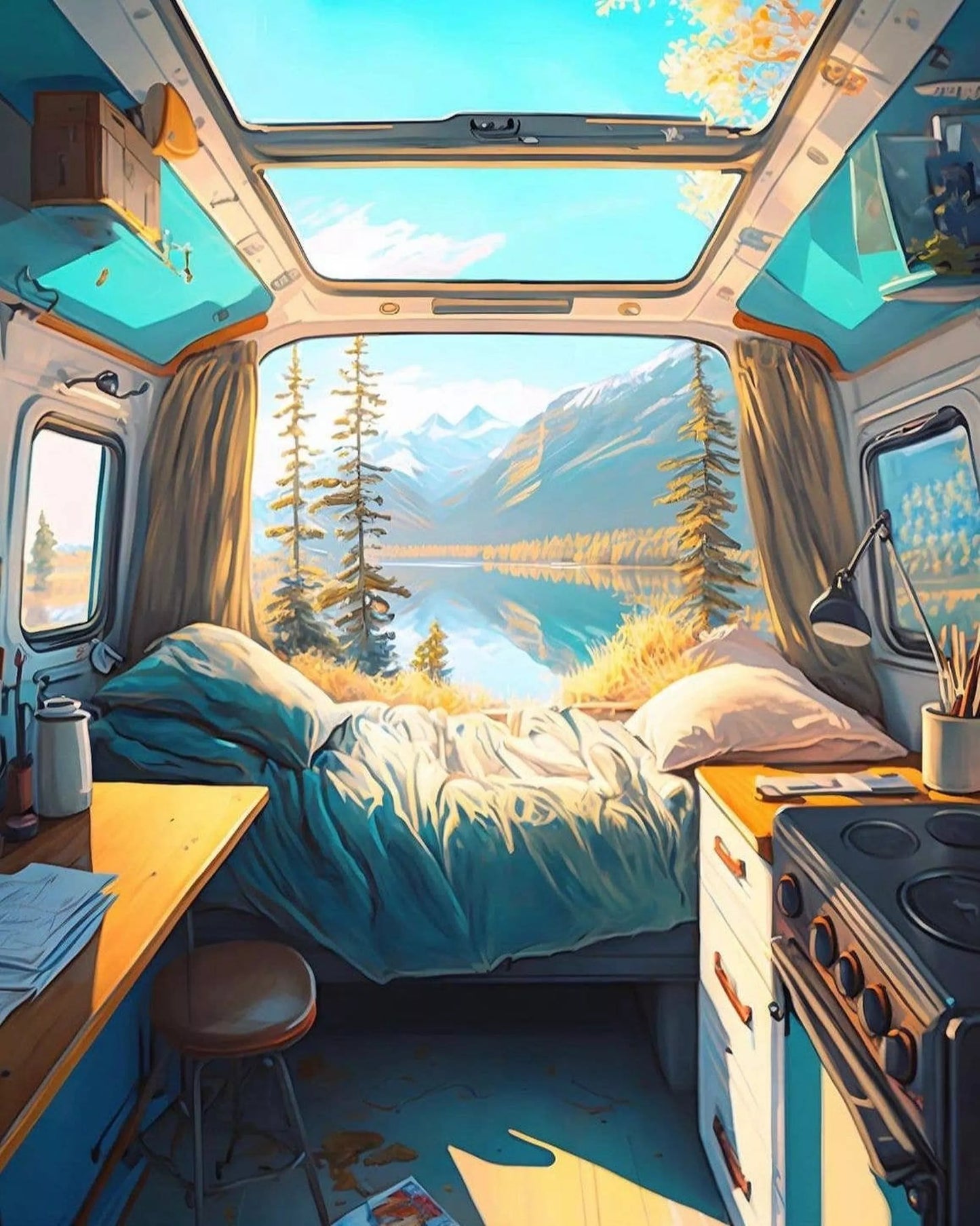 Puzzle 1000 pièces - Van life - Piece & Love