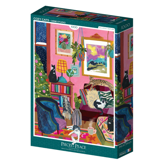 Puzzle 1000p Cozy Cats - Pieces and Peace