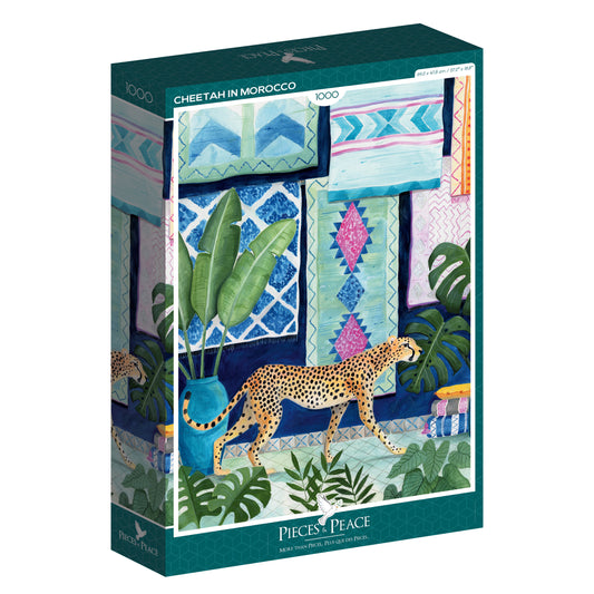 Puzzle 1000p Cheetah in Morocco - Pieces and Peace