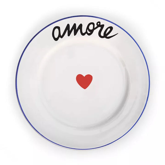 Assiette "la Famille s'éclate" - Pied de Poule