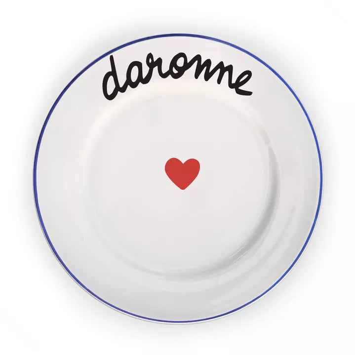 Assiette "la Famille s'éclate" - Pied de Poule