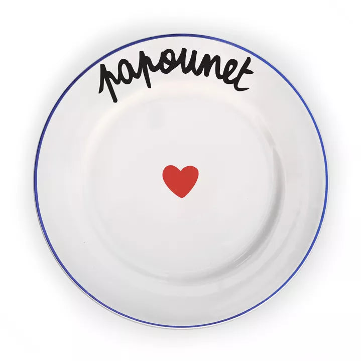 Assiette "la Famille s'éclate" - Pied de Poule