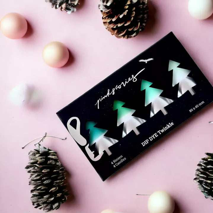 Bougies de Noël Dip Dye - Pink Stories