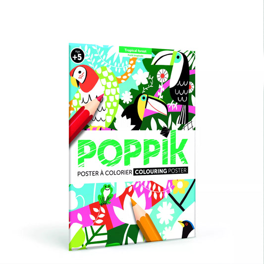 Poster à colorier : la Jungle - Poppik