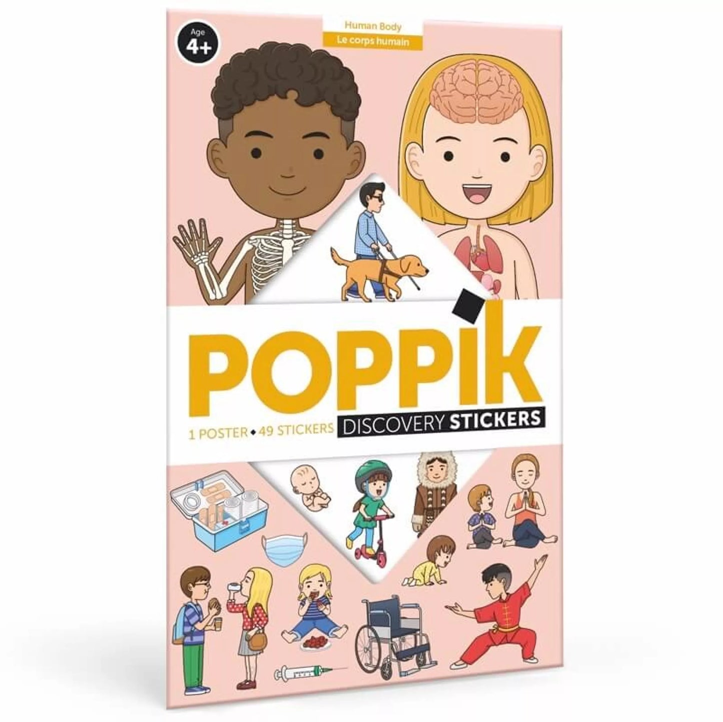 Poster éducatif et Stickers le Corps Humain - Poppik