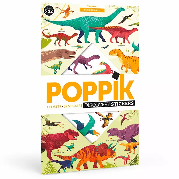 Poster éducatif et Stickers Dinosaures - Poppik