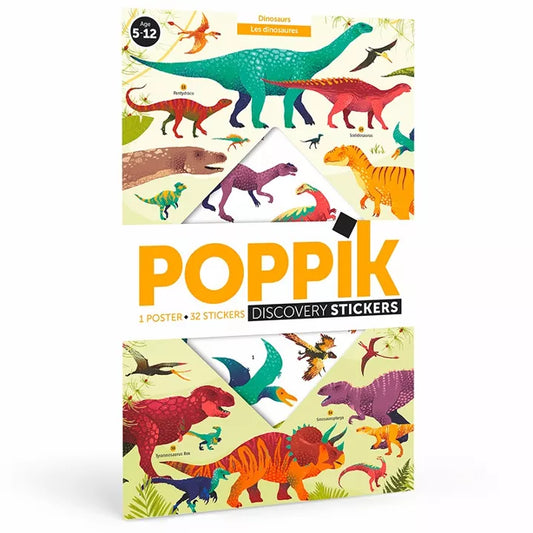 Poster éducatif et Stickers Dinosaures - Poppik