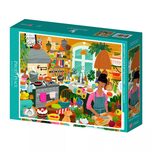Puzzle 2000p Mon bonheur est dans la cuisine - Pieces and Peace