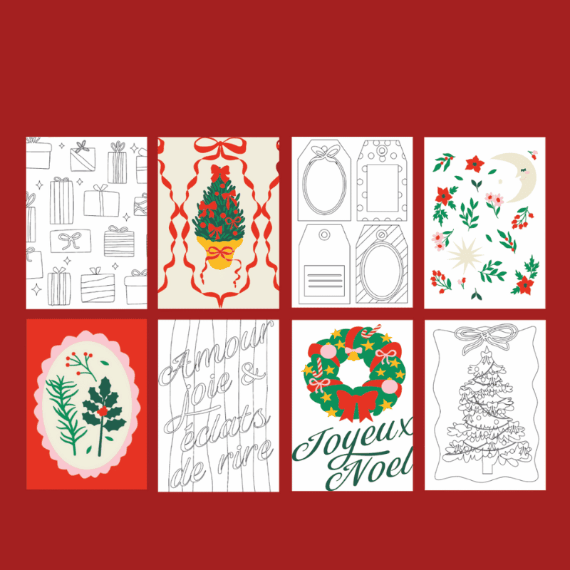 Set de 8 cartes à peindre - Salut Irène