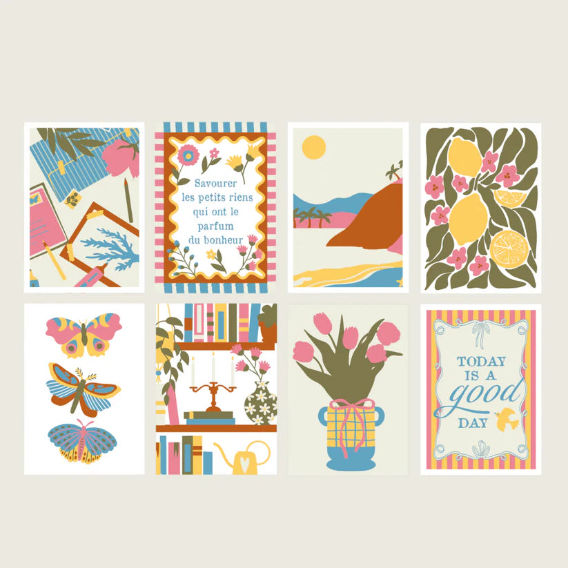 Set de 8 cartes à peindre - Salut Irène