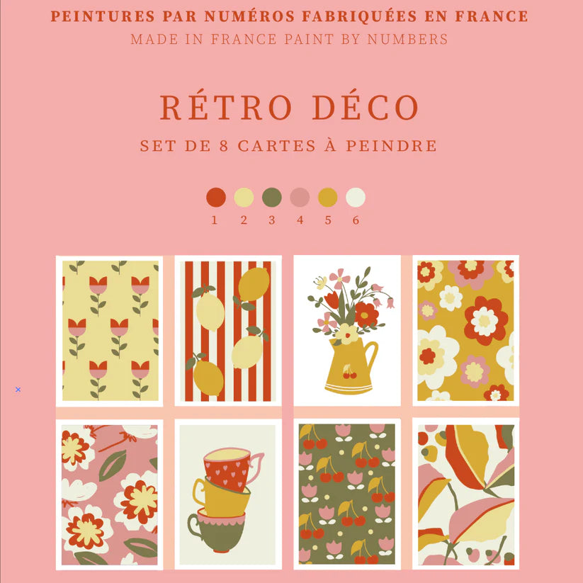 Set de 8 cartes à peindre - Salut Irène