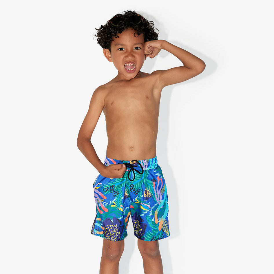 Short de bain imprimé "Corail" pour enfants