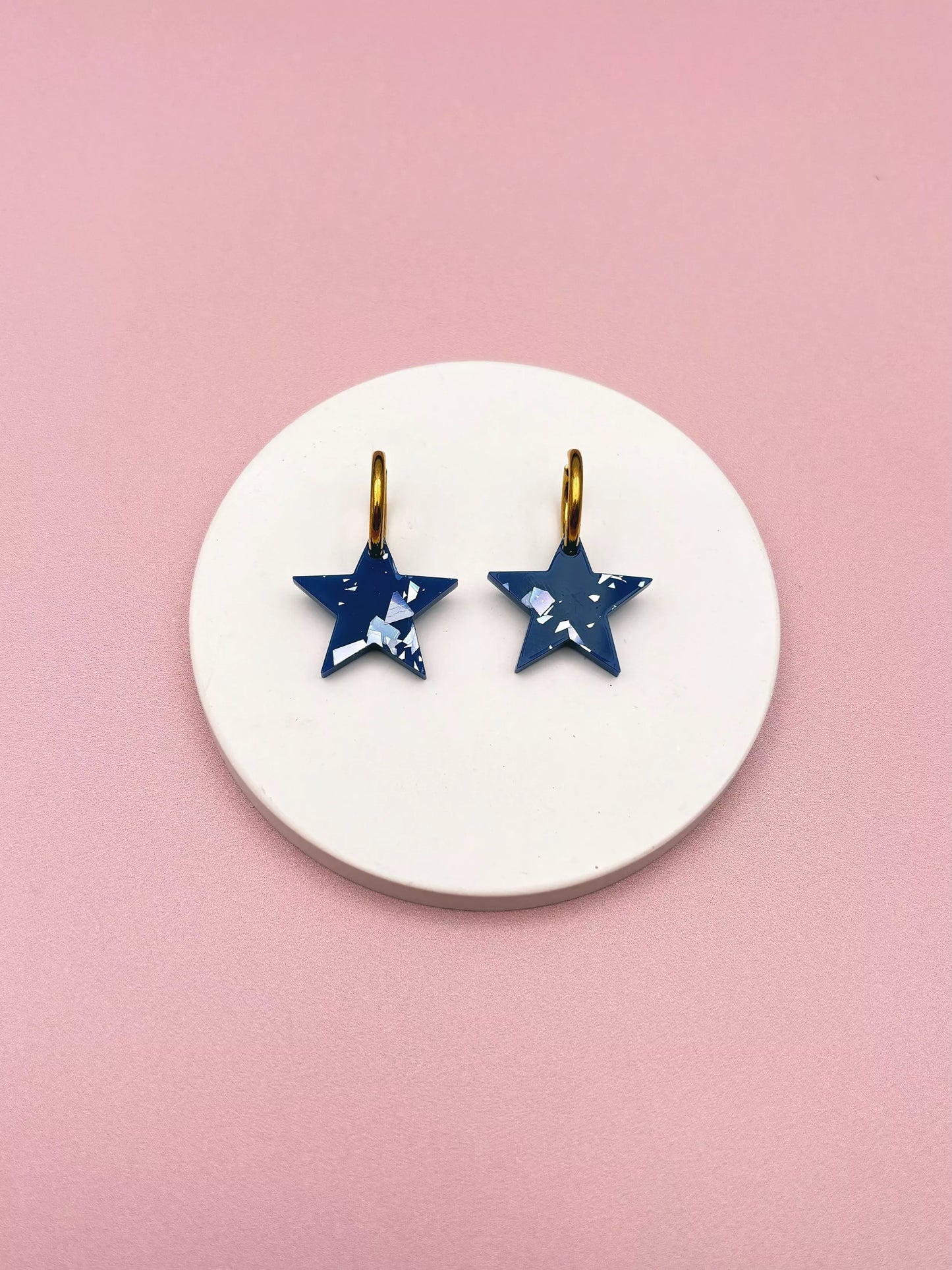 Boucles d'oreilles Créoles Etoiles - Studio Annette