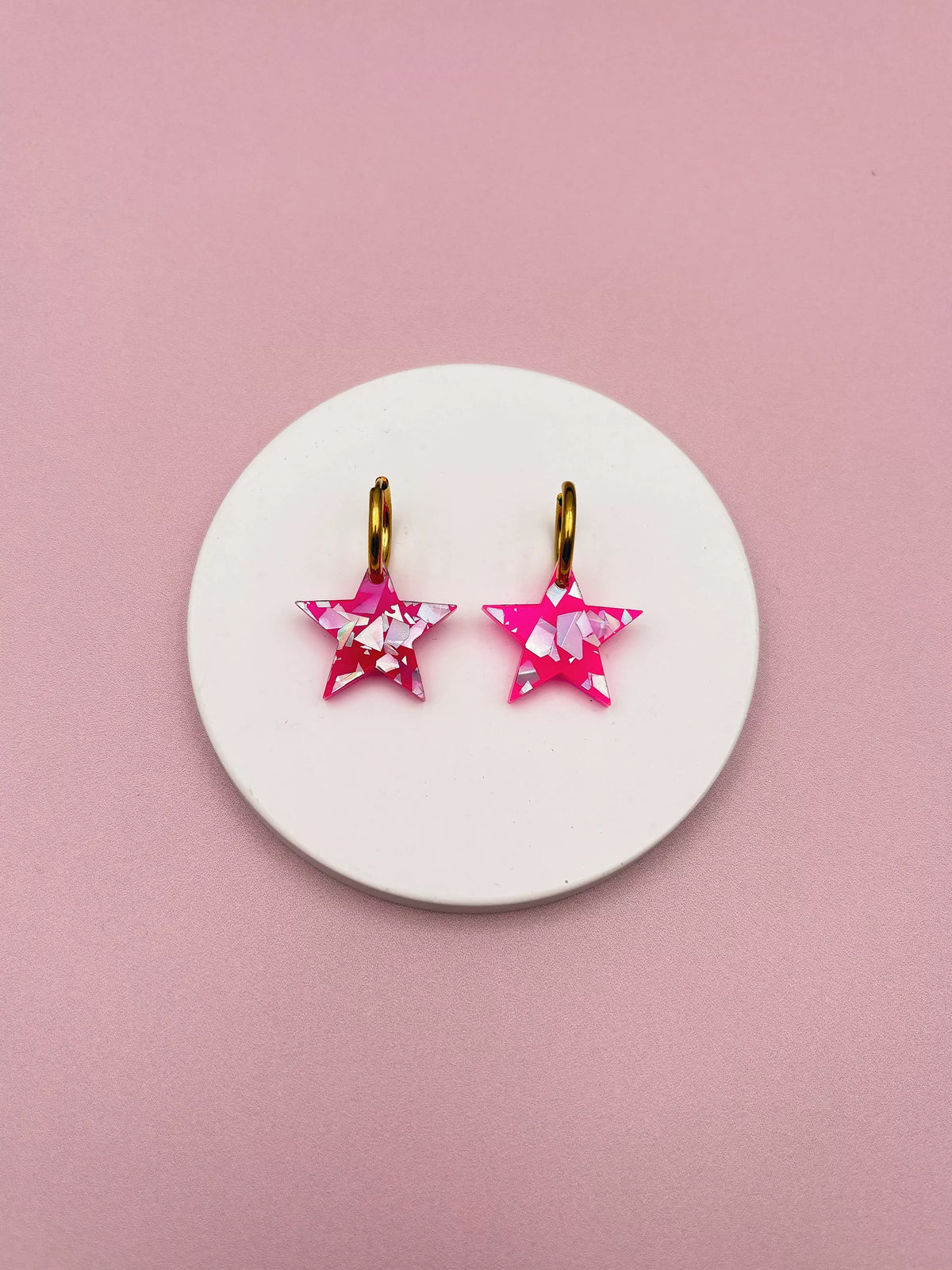 Boucles d'oreilles Créoles Etoiles - Studio Annette