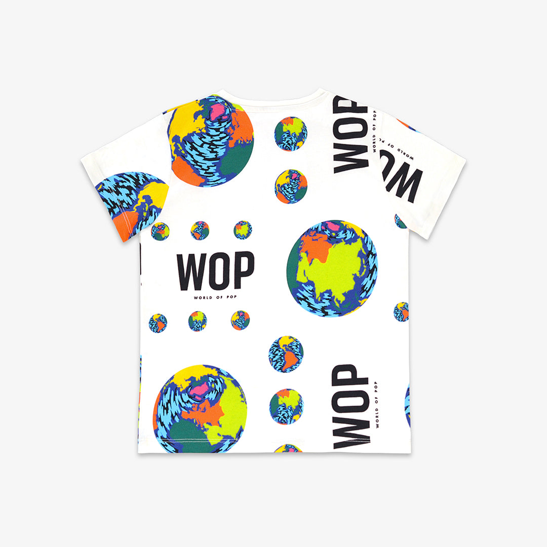 WOP-tshirt imprimé planète pour enfants en coton bio-fille-garçon