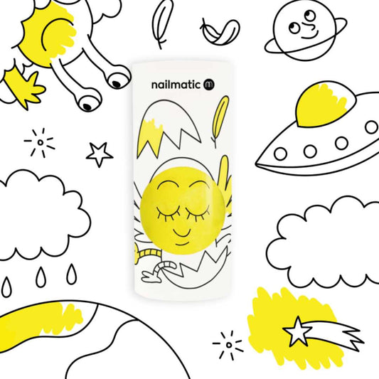Vernis à l'eau Titti jaune fluo paillettes - Nailmatic