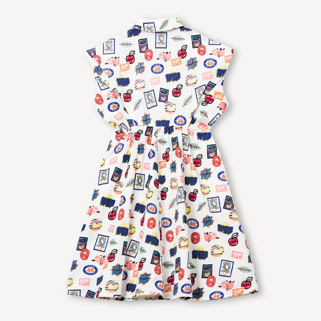 Robe "Tutti Frutti" imprimée pour enfants en Coton Bio