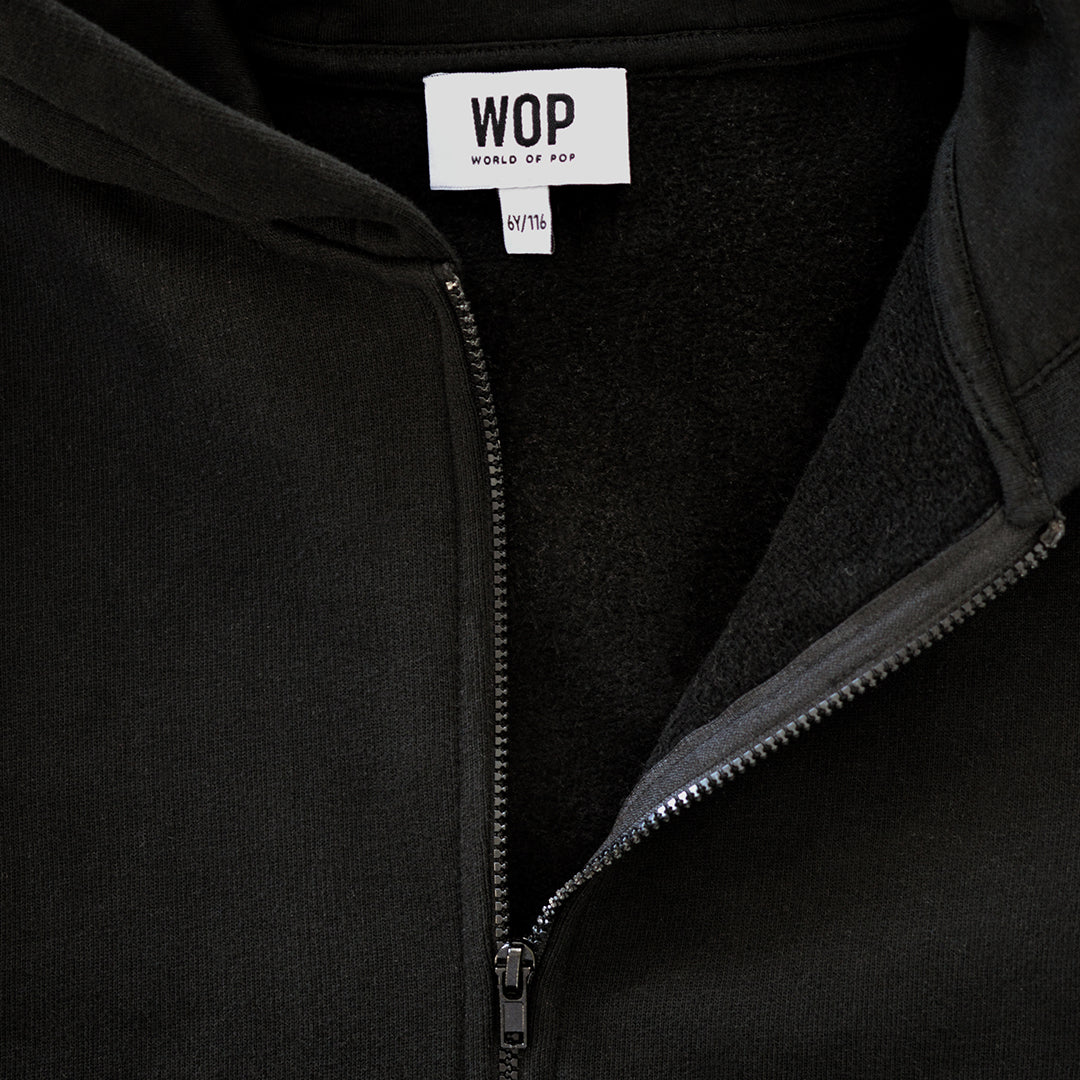 WOP-veste de jogging noire pour enfant en coton bio