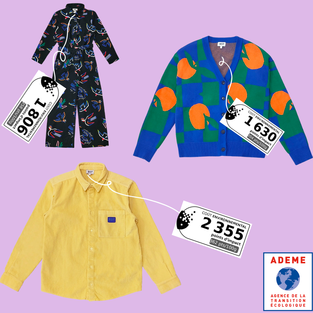 🌍 Nouvel étiquetage environnemental chez W.O.P : la transparence, version pop !
