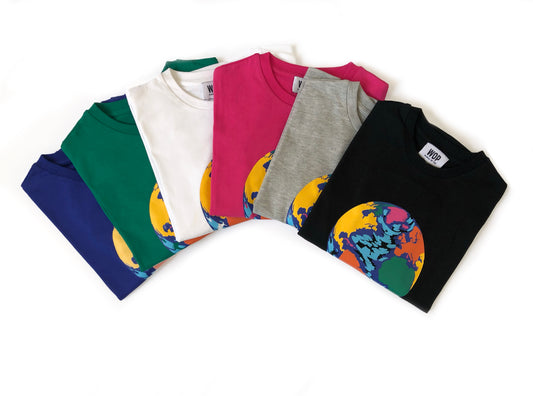 WOP- Arc en ciel de t-shirt colorés et en coton bio