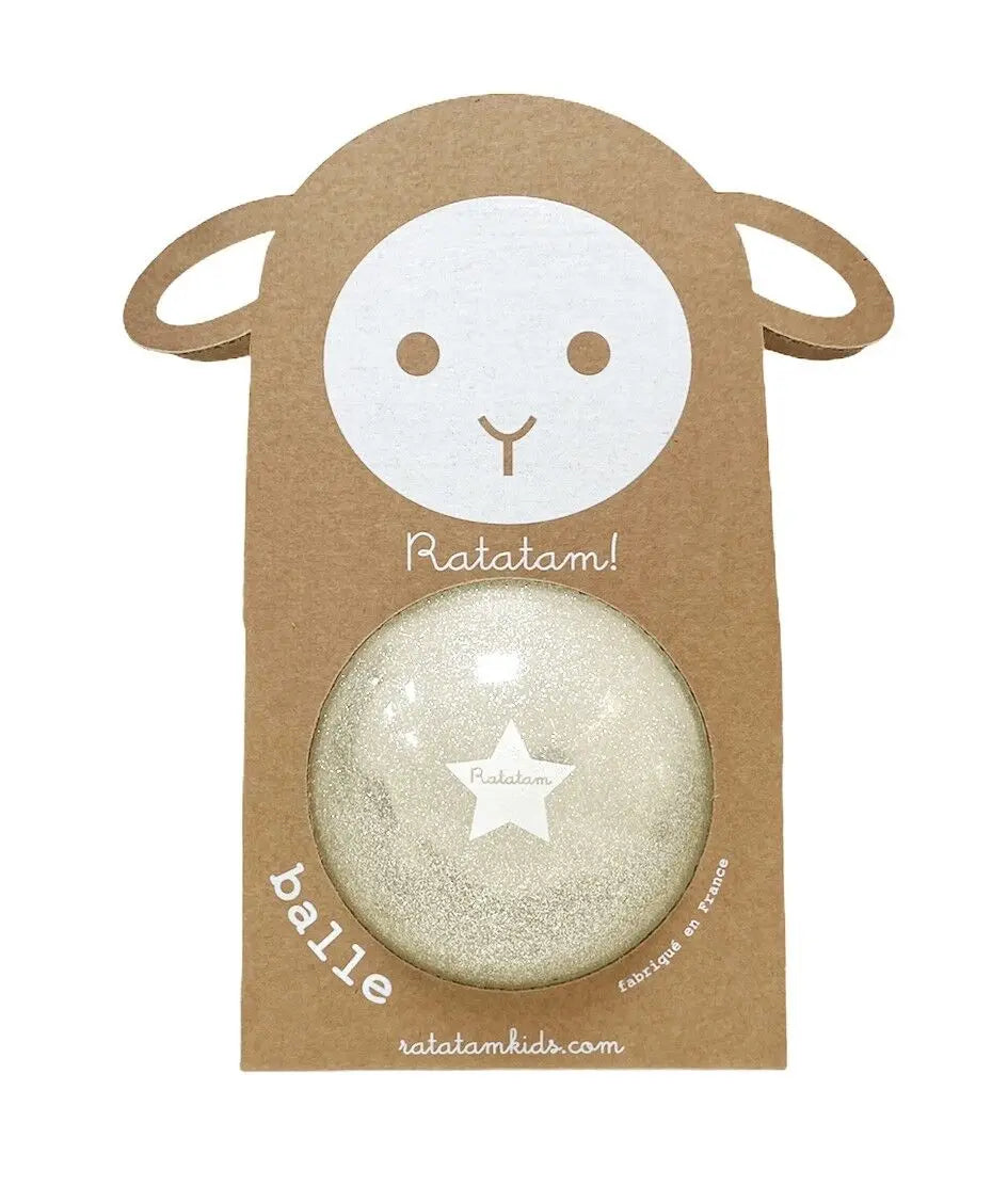 Ballon Argent Pailleté 10 cm - Ratatam