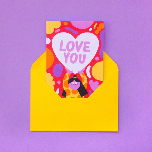 Love You//Carte de vœux A6 - Ana Seixas