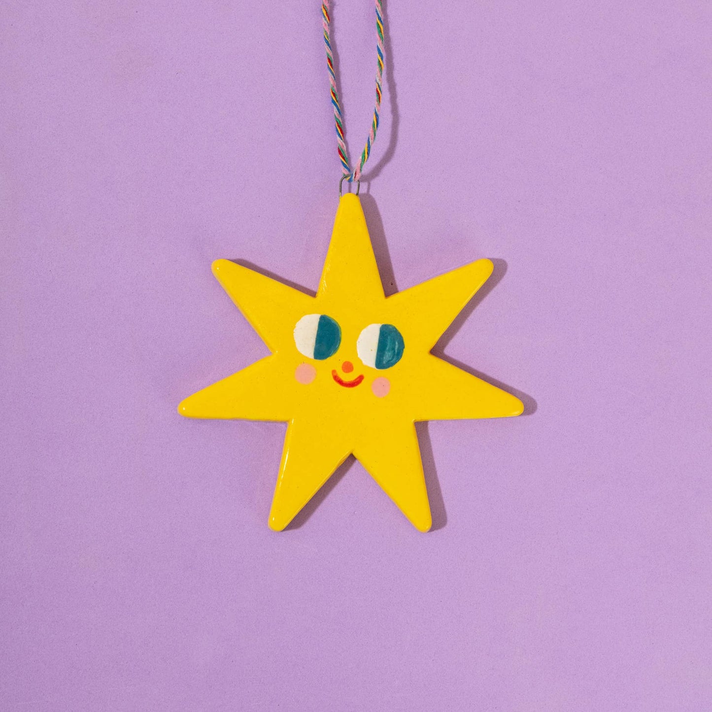 Grande Étoile Brillante / Ornements Suspendus en Céramique