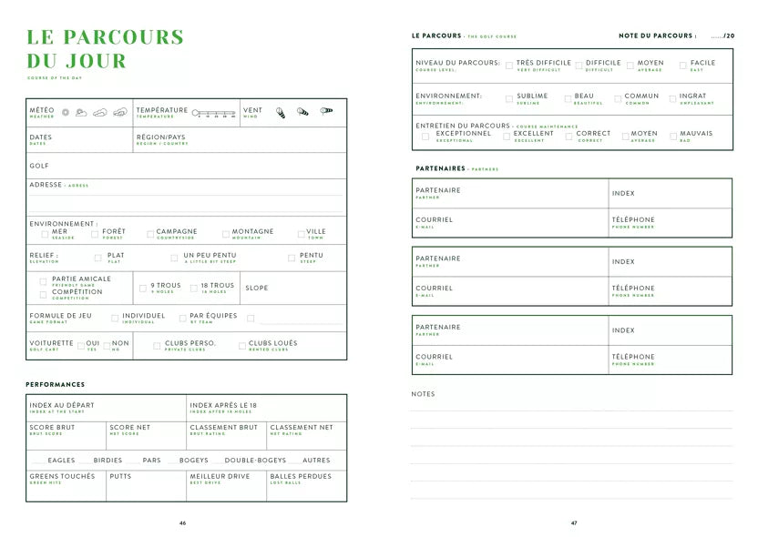 Carnet de Golf - Aventura