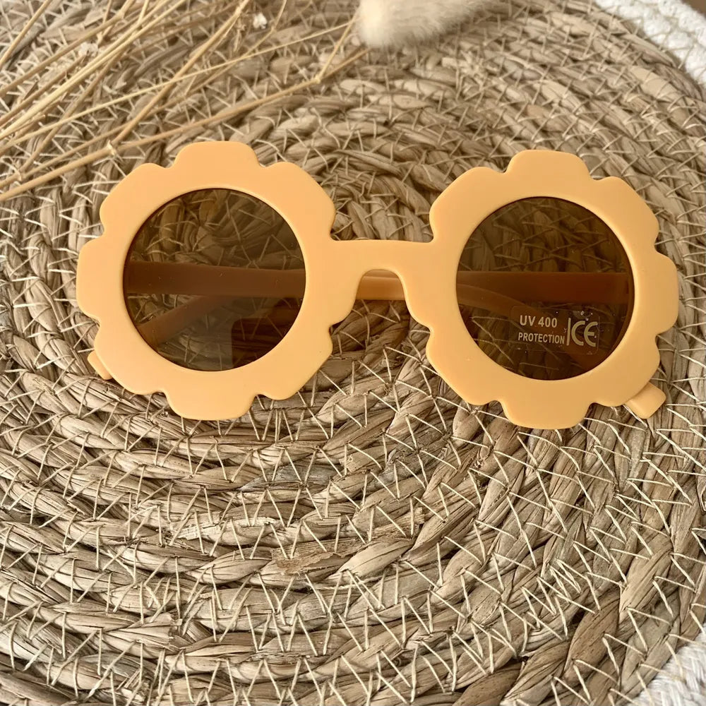 Lunettes de soleil Fleurs orange mat - J'adore Maman