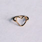 bague coeur acier inoxydable