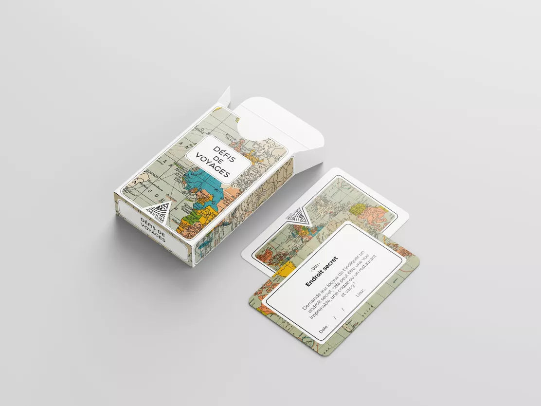 Jeu de cartes Défis de voyages - Aventura