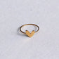 Bague minimaliste en acier inoxydable avec coeur - or - Bazou