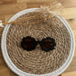 Lunettes de soleil en forme de fleur noires pour enfant - J'adore Maman