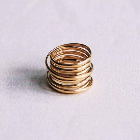 Bague XL multicouche acier inoxydable - Bazou