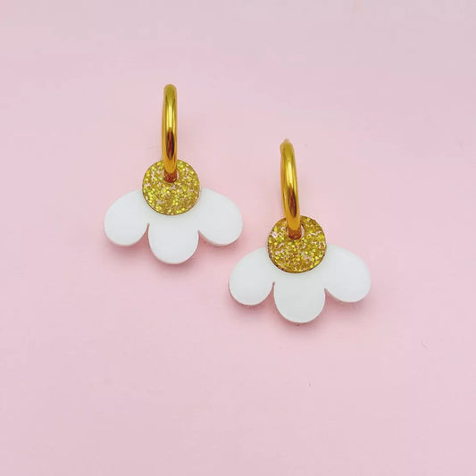 Boucles d'Oreilles Créoles Daisies - Studio Annette