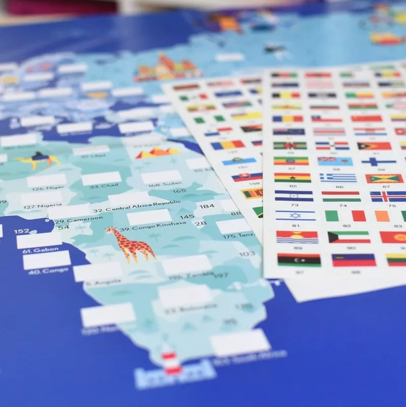 Poster stickers drapeaux / activité éducative - Poppik