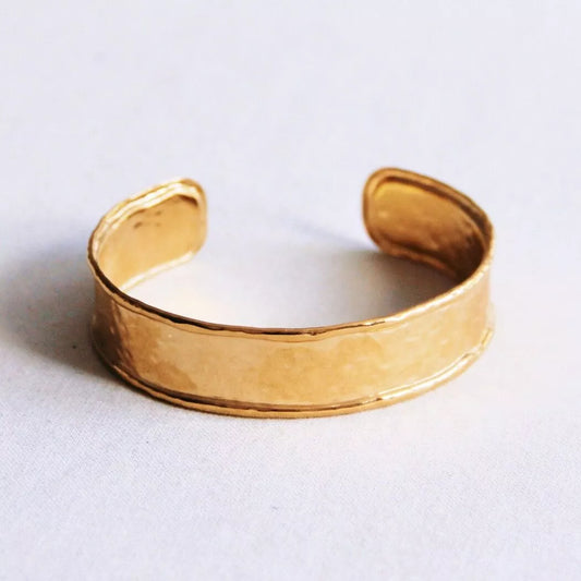 Bracelet large cabossé - or - Bazou