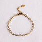 Bracelet coeur entrelacé - or - Bazou