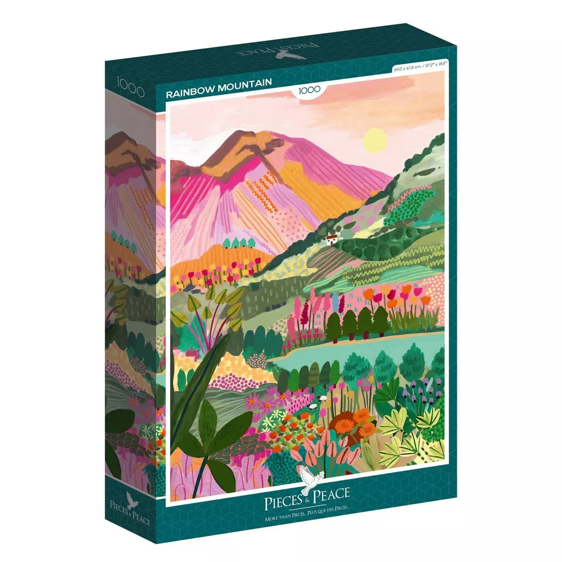 Puzzle 1000p Rainbow Mountain- Pieces and Peace