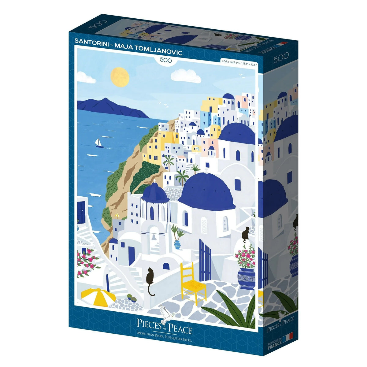 Puzzle 500 pièces "Santorini" - PIECES & PEACE