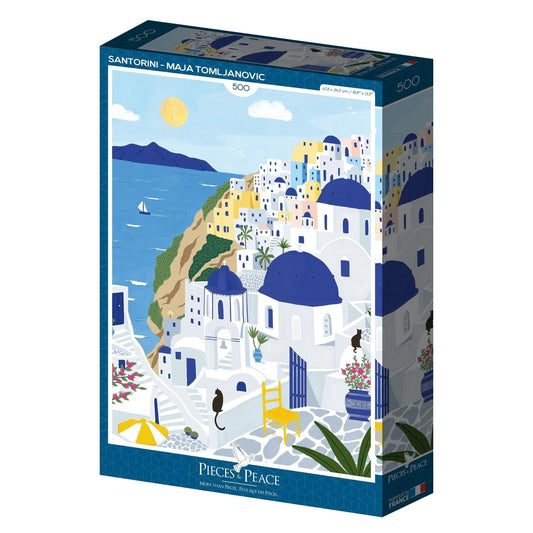 Puzzle 500 pièces "Santorini" - PIECES & PEACE