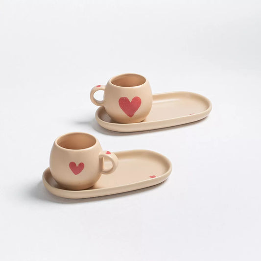 set pour deux café cozy heart eggbackhome coeur mignon couple cadeau