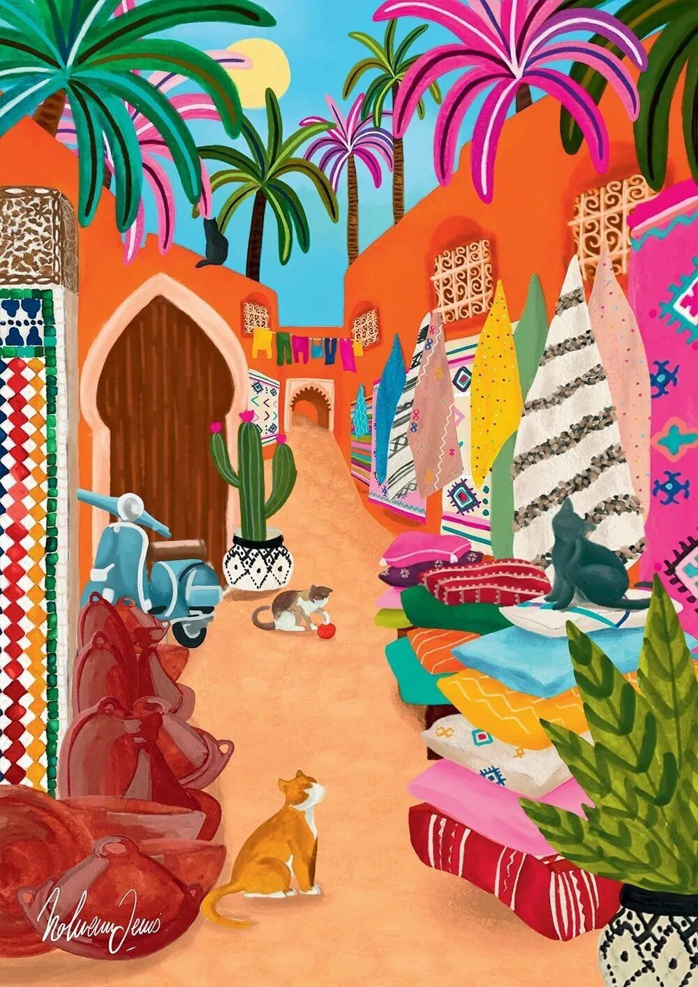Puzzle 1000 pièces "Souk Marrakech" - PIECES & PEACE