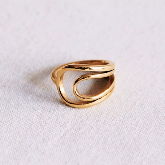 Bague lune en acier - Bazou