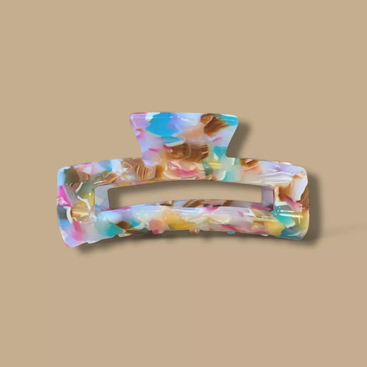 Pince a cheveux rectangulaire multi nude - Agathe and coco