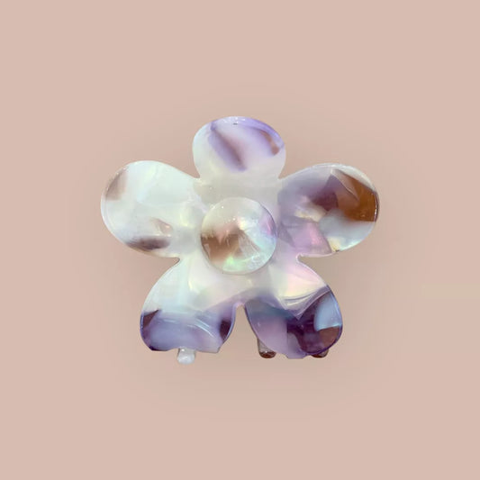 Pince fleur prune lilas - Agathe and coco